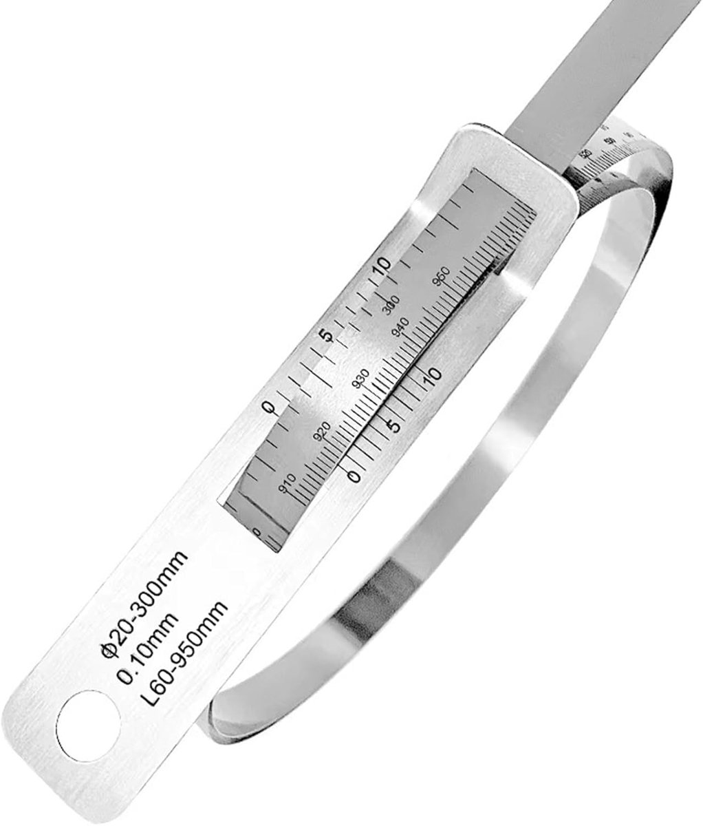 Omtrekliniaal - Meetinstrument - Objecten Meten - Roestvrij Staal - 0.1mm Nauwkeurig - Zilver