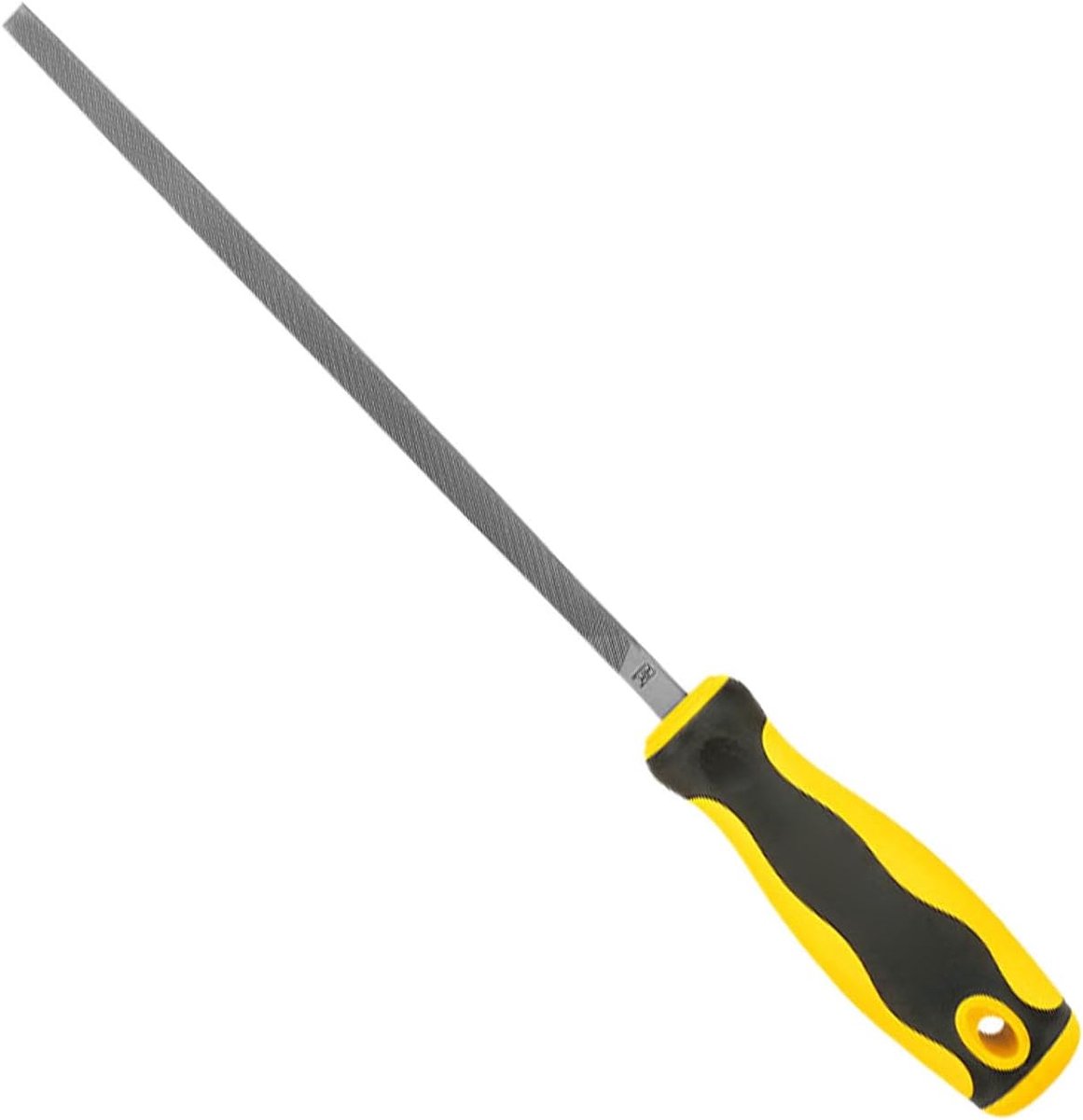 Handvijl Metaal - Houtbewerking Vijl - Precisie Werk - Vierzijdig Ontwerp - 26 cm Lengte - Geel Zwart