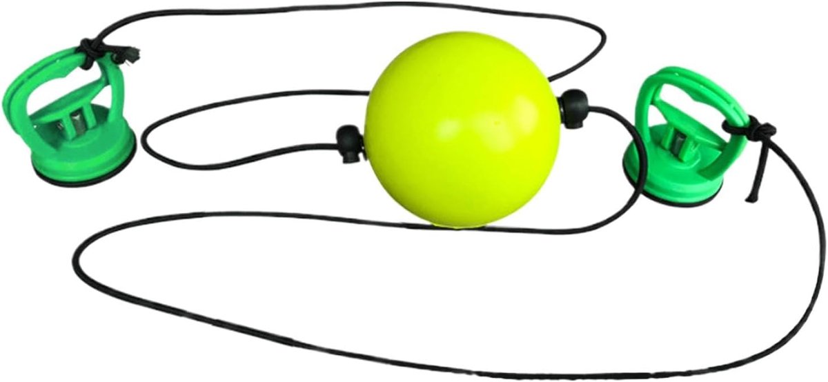 Boksbal Set - Reactie Bal - Coördinatie Trainen - Zuignap Bevestiging - 10cm Bal - Zwart