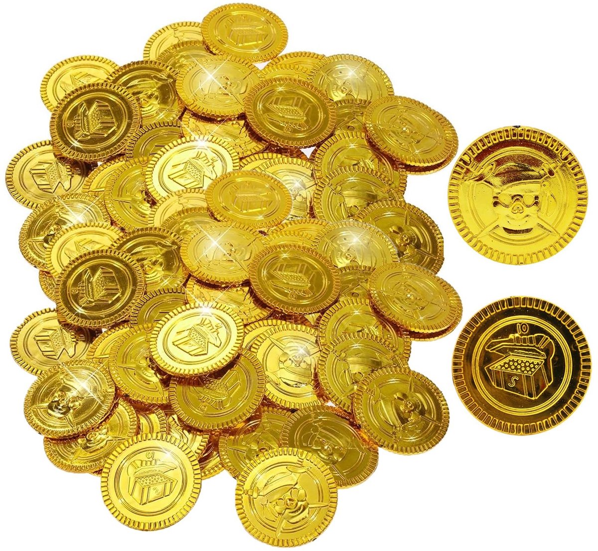 Dailygoods- Gouden Munten 50 Stuks - Kunststof Speelgoed