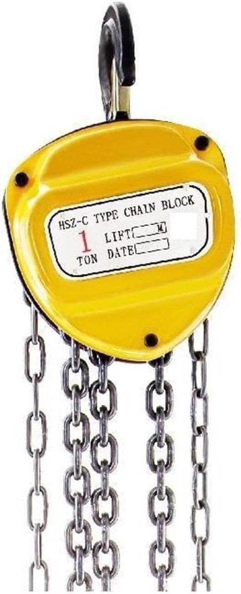 Kettingtakel - Handtakel Blok - Zware Lasten Hefen - Roestbestendig Ontwerp - 1 Ton 6 Meter - Zilver