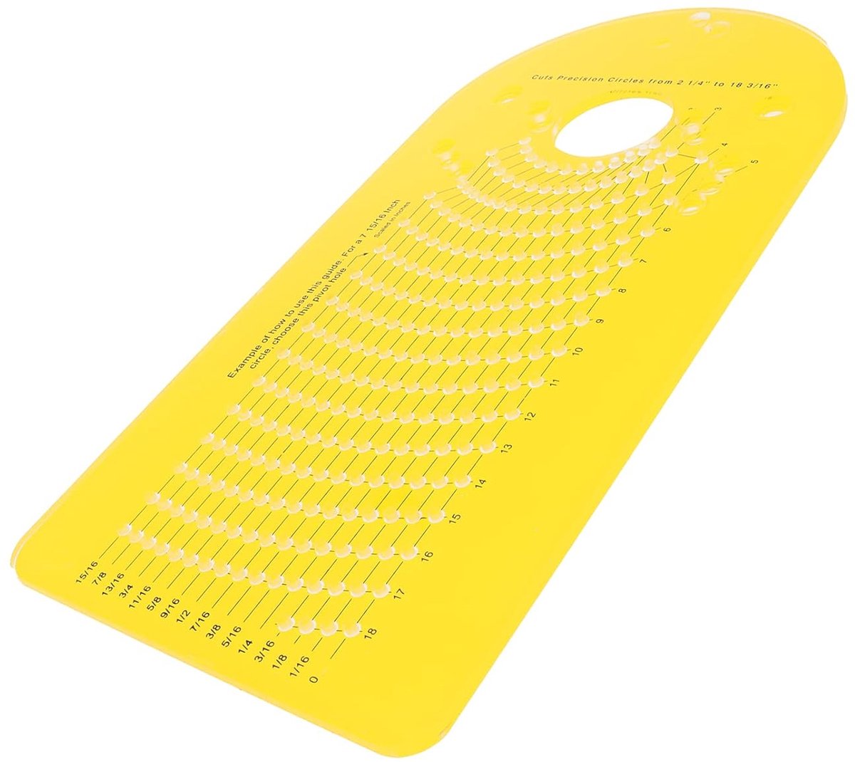 Houtzaagmal - Cirkelmal Router - Speakeruitsparingen Maken - 256 Cirkels Snijden - 2-18 Inch - Transparant