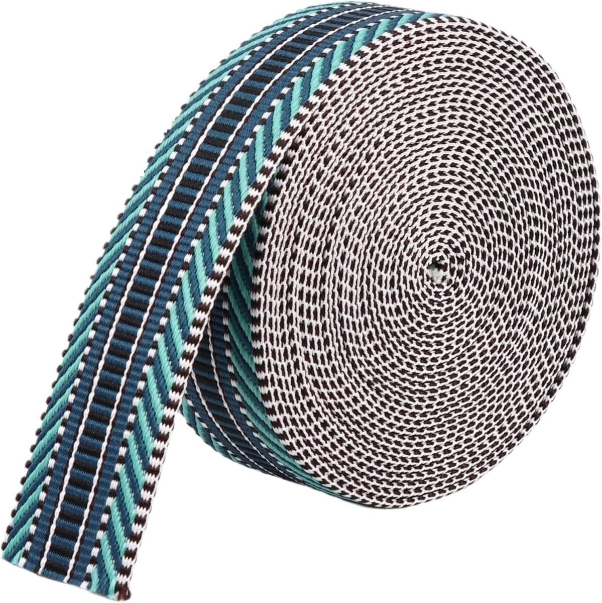 Nylon Singelband - Taszijband - Tassen Maken - Weerbestendig Materiaal - 38 mm Breed - Rood Groen