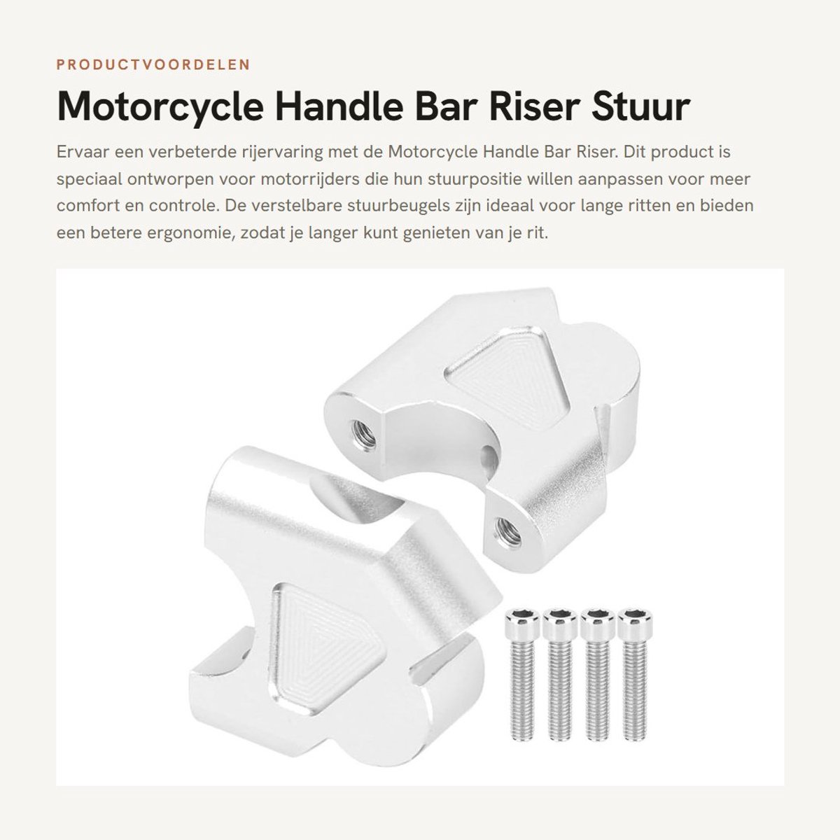 Dailygoods - Motorcycle Handle Bar Riser - Stuur Clamp Mount Adapter - Verstelbaar - Geschikt voor R1200GS R1250GS - Hoogwaardige kwaliteit - Verbeter...