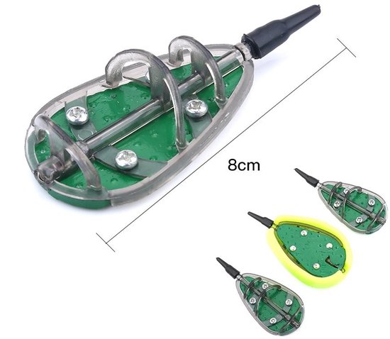 Dailygoods- Feeder Schimmel Set 30/40/50/60g - Vissen Accessoires - Aas Tool - Karpervissen - Duurzaam - Lichtgewicht van Dailygoods — afbeelding 3