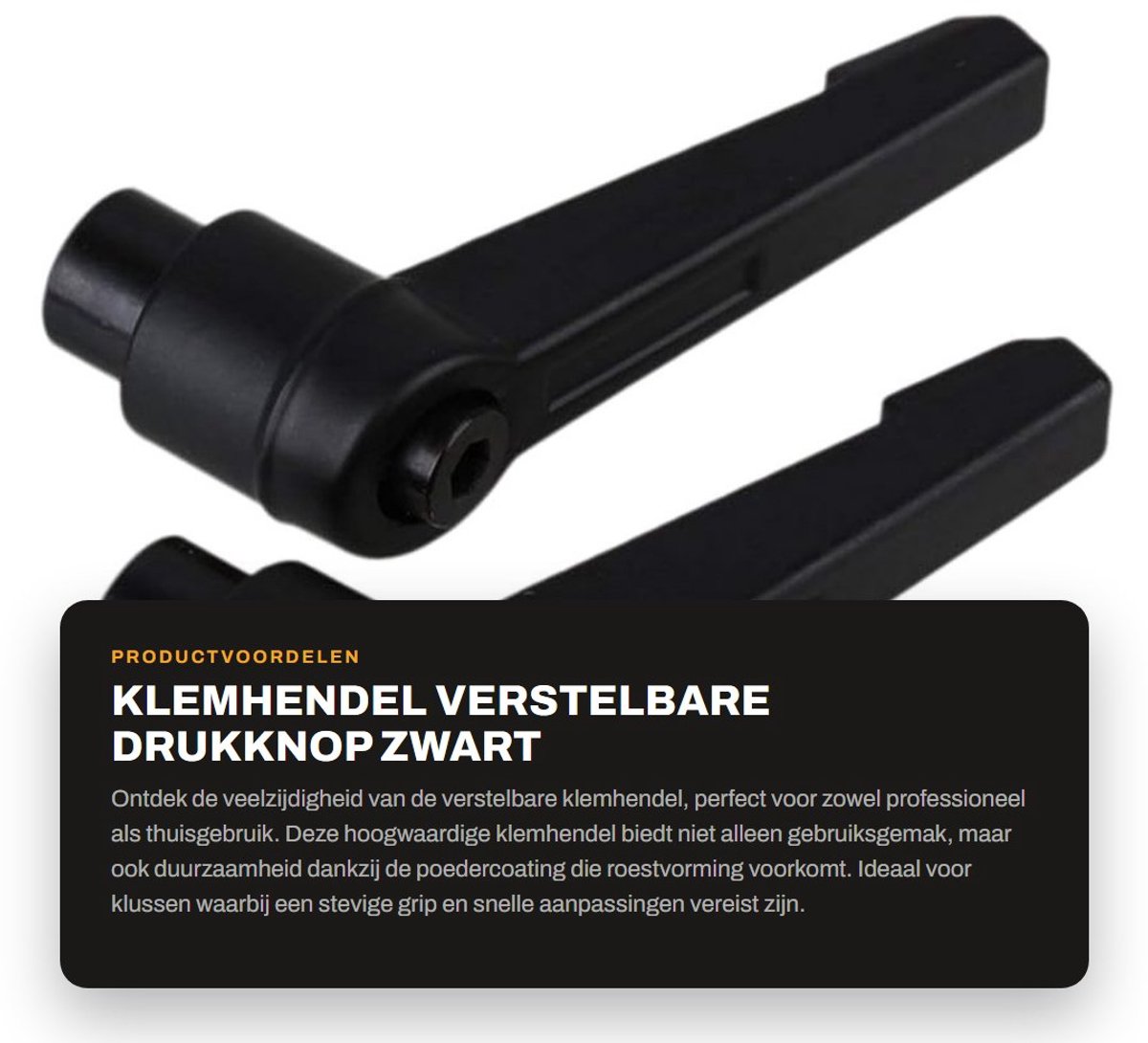 Dailygoods- Handvat Verstelbare Klemhendel - Hoogwaardige Legering - Roestbestendig - Duurzaam - Machinebouw - Gereedschapsproductie