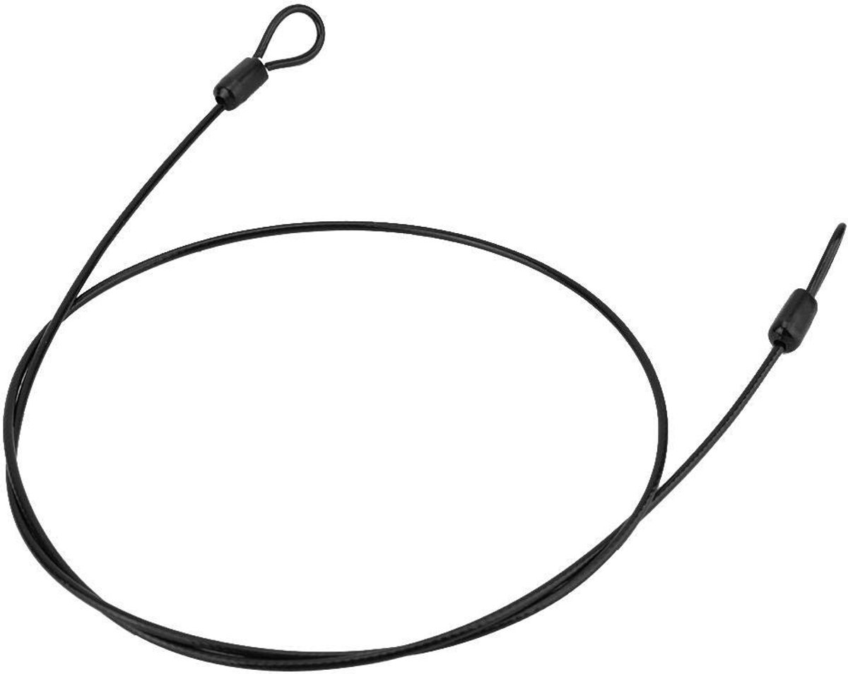 Dailygoods - Draagbaar Veiligheidsslot - Fietsslot Kabel - Roestvrijstalen Vergrendeling - Zwart - Dubbel Gesp - Ideaal Voor Fiets En Scooter - Compac...