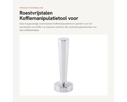 Dailygoods- Koffiemanipulatietool - Roestvrij Stalen Espresso Tamper - Uniek Handvatontwerp - Hoogwaardige Materialen - Modern Design - Verbeterde Levenskwaliteit - Espressotamper