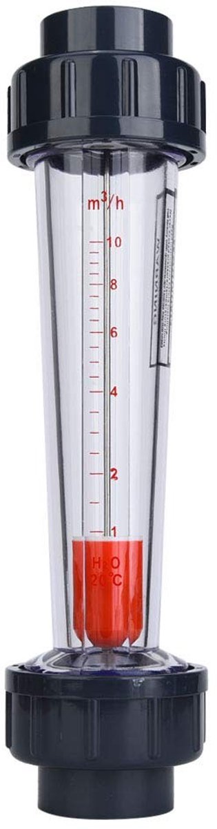 Dailygoods- Pijpstroommeter Hoge Nauwkeurigheid - Vloeistofstroommeter - ABS-kunststof - Meetbereik 1-10 m³/H - Werkdruk ≤0,6 MPa - Afmetingen 290 x 70 x 70 mm - Vloeistofmeter