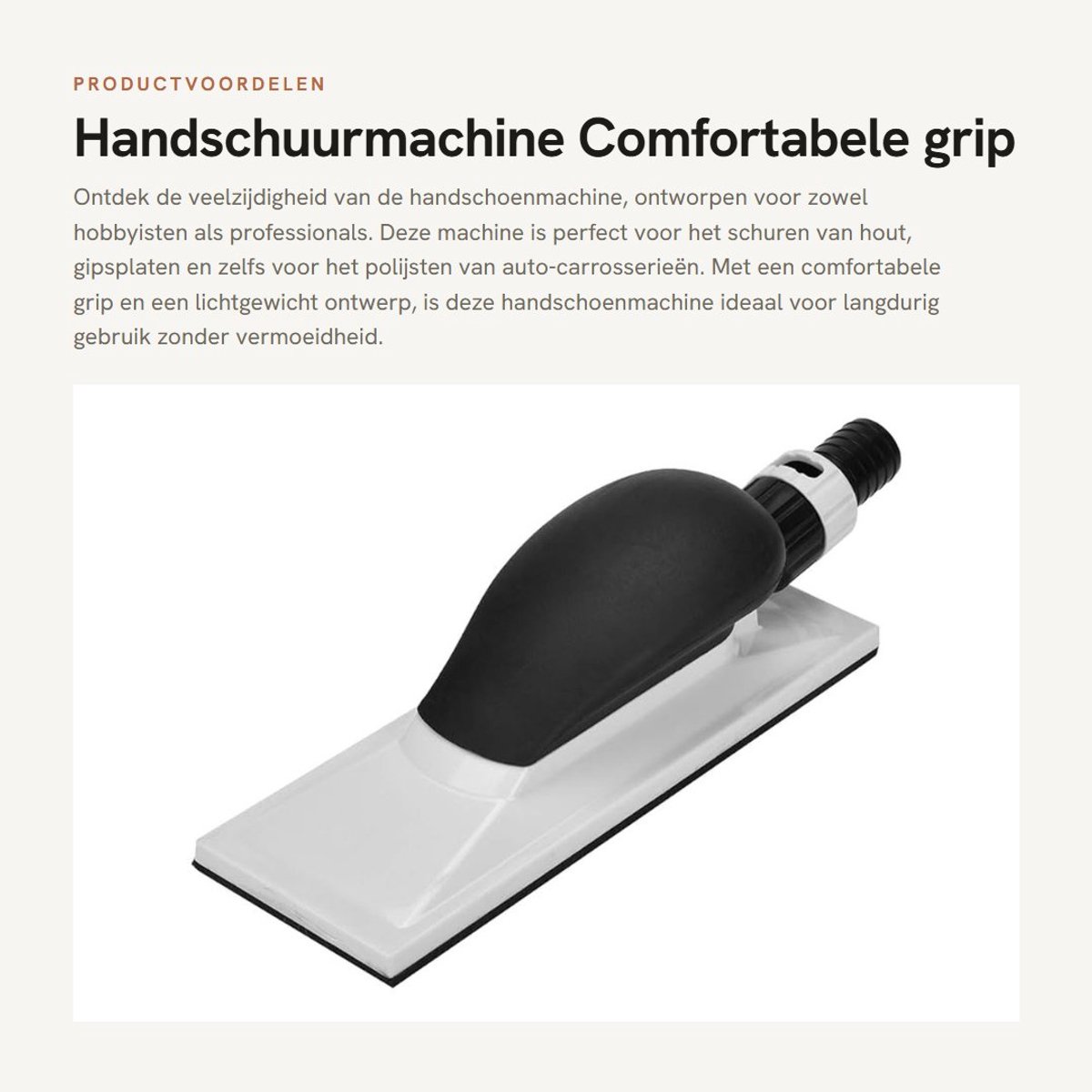 Dailygoods- Handschuurmachine Lichtgewicht - Schuurblokhouder - Stofopvangfunctie - Geschikt voor Hout/Gipsplaten/Metaal - Comfortabele Grip - 22 Gaten voor Slijpschijven - Schuurblok