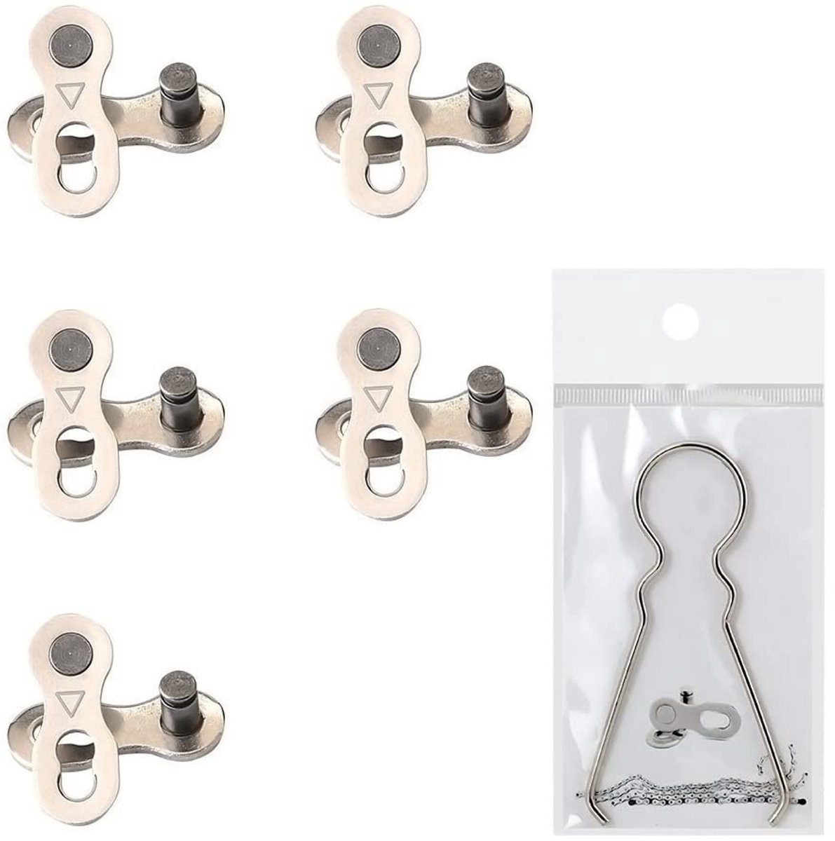 Dailygoods - Fietskettingen met gereedschap - 5 paar herbruikbare schakels