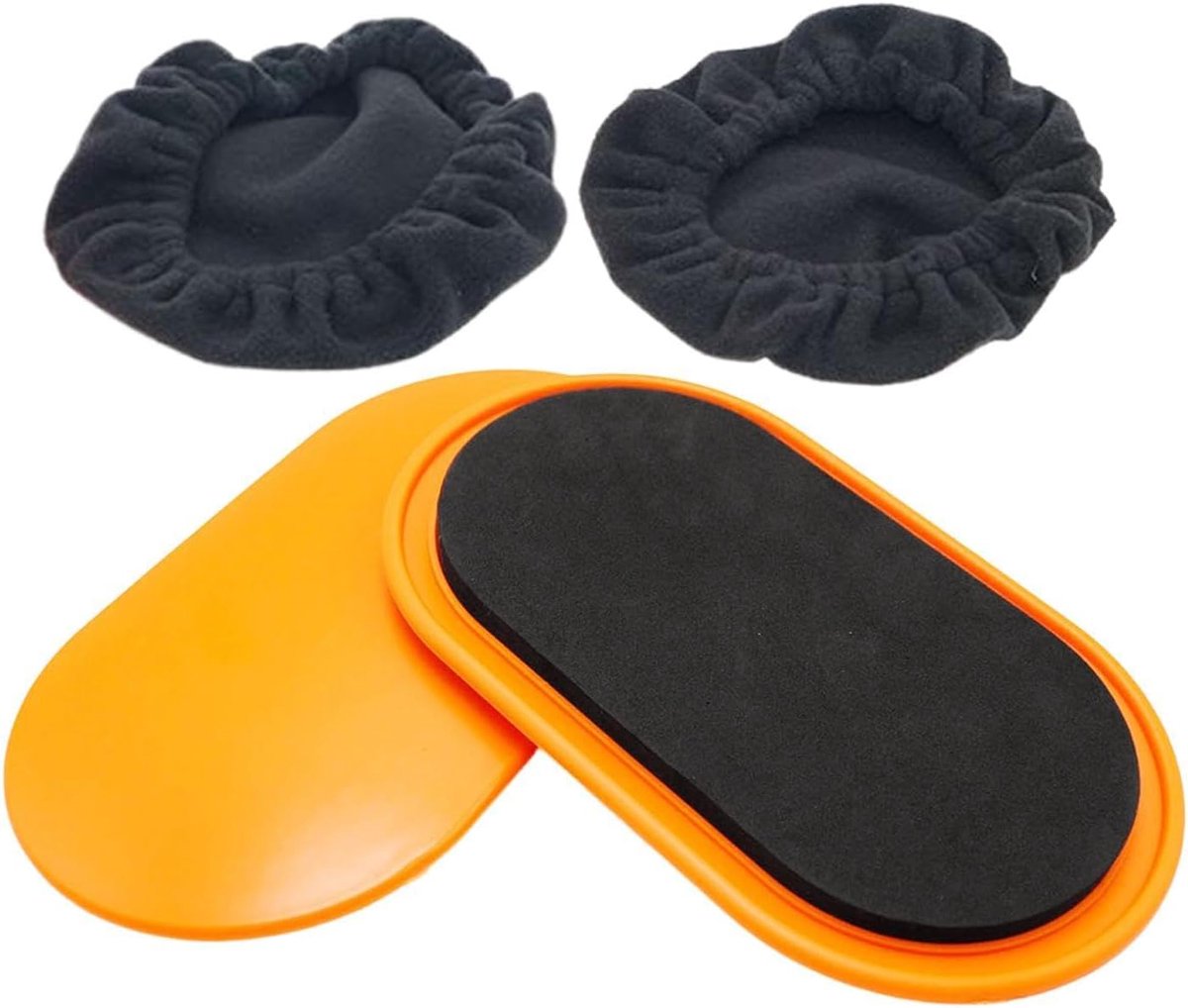 Fitness Schijven - Core Sliders - Kernspier Training - Antislip Glijvermogen - 235 cm x 135 cm - Zwart