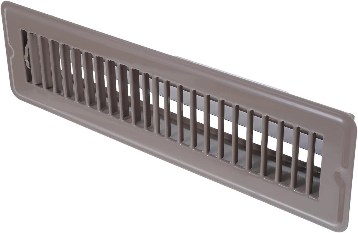 Vloerrooster Ventilatie - Luchtstroomregelaar - Interieur Verbeteren - Zware Buitenzijde - 34x9.5 cm - Donkerbruin