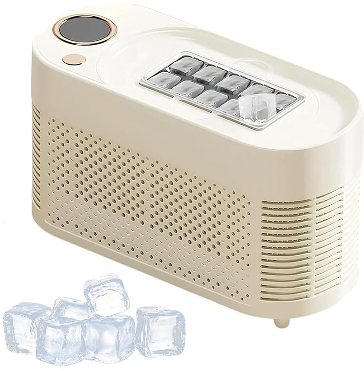 Draagbare ijsmachine Mini ijsmaker Dranken Koelen 8 Blokjes Per 10 Minuten Compact Formaat Zwart