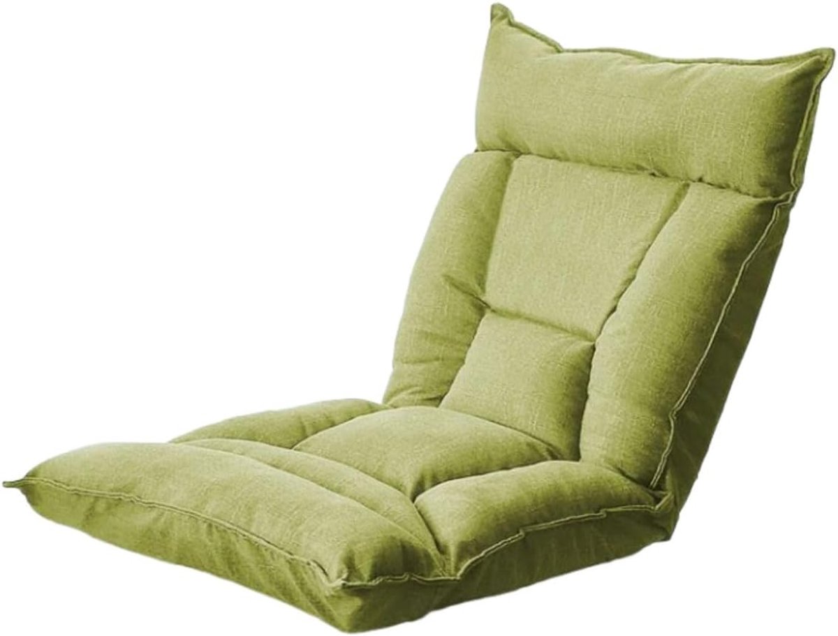 Opvouwbare Slaapbank - Zitbank Bed - Ontspannen Zitten - Meerdere Hoekstanden - 55 x 50 x 60 cm - Groen