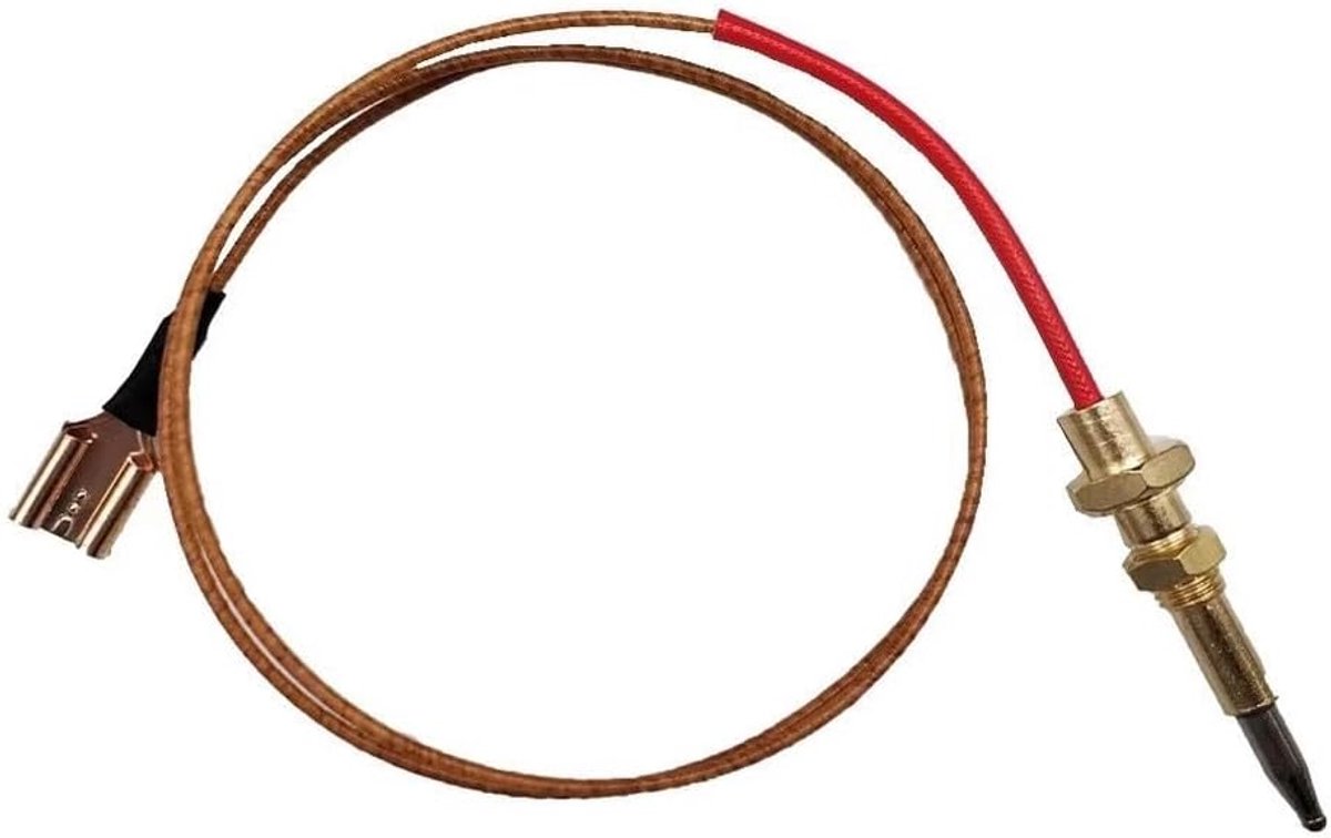 Thermokoppel Gas Haard - Vlamstoring Veiligheid - Veilige Verwarming - Magnetische Installatie - 650 mm Lengte - Zilver