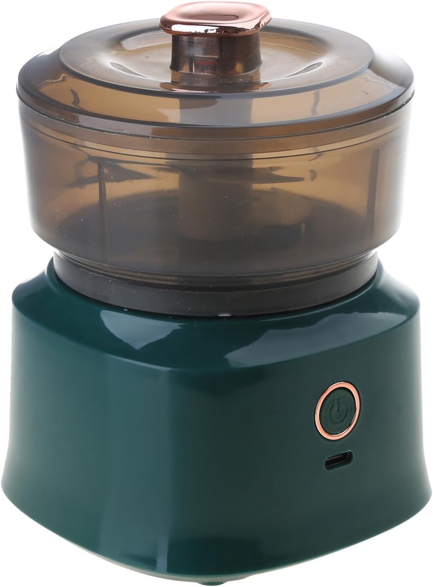 Keukenmachine Knoflook Chopper - Elektrische Hakmolen - Voedsel Bereiden - Snel en Veilig - 350ml Capaciteit - Wit