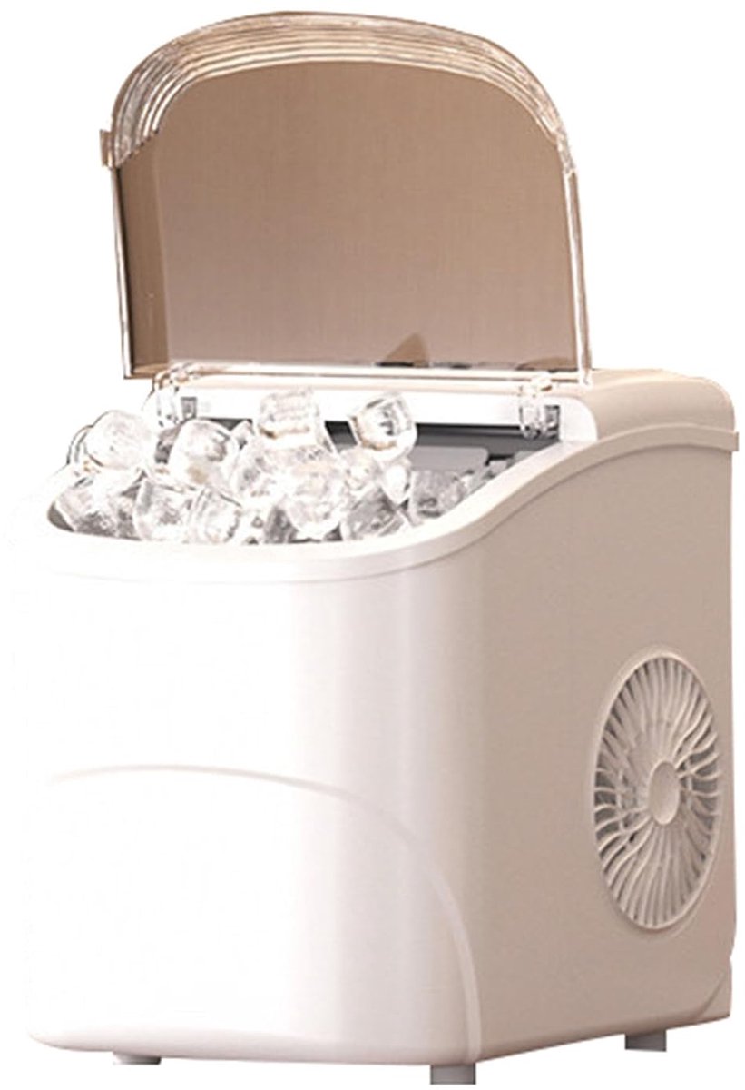 IJsblokjesmachine Voor Thuis - Mini IJsmaker - Snelle Verfrissing - Zelfreinigend Systeem - 15 Kg Per Dag - Melkwit