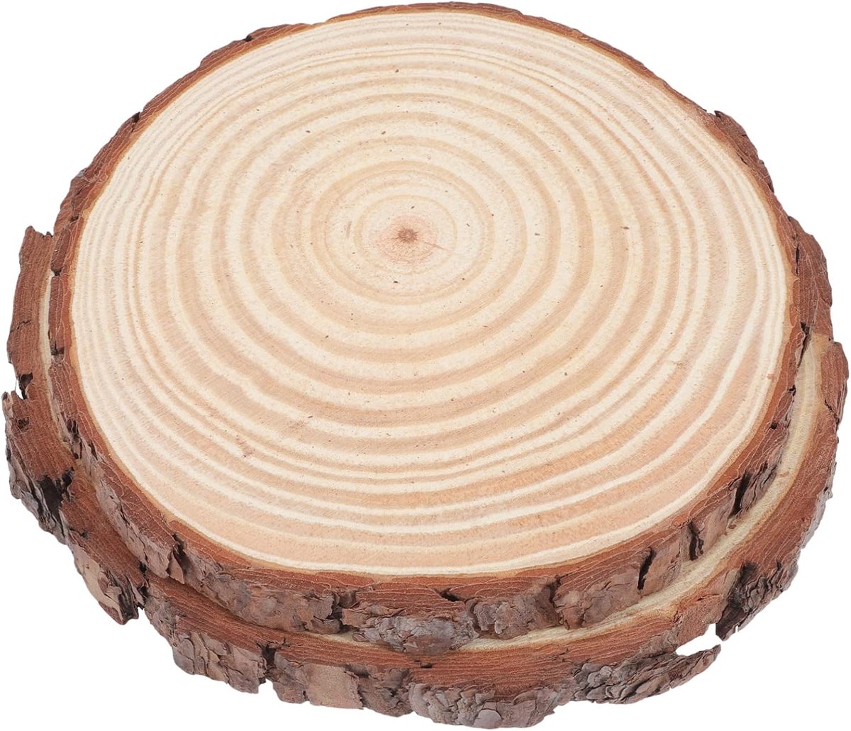 Tuintegels Decoratief - Buitenpad Stenen - Tuin Decoratie - Houten Afwerking - 23 x 23 x 2 cm - Diverse Kleuren
