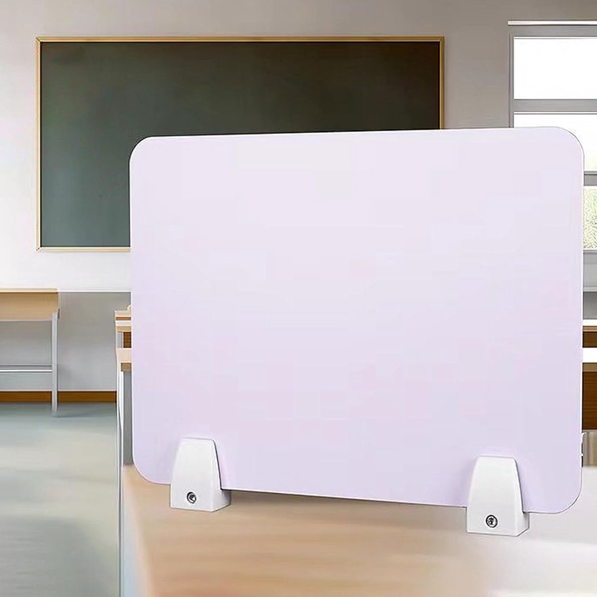 Bureau scheidingswand - Kantoorverdeler privacy - Focus verbeteren - Geluidsdempend materiaal - 40 x 30 cm - Wit