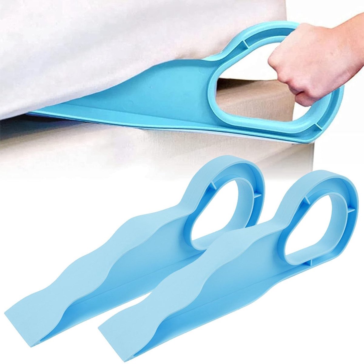 Dailygoods- Matrasliften Ergonomisch Ontwerp - Bedlaken Hulpgereedschap - Duurzaam Hulpmiddel - Ruimtebesparend - Natuurlijke Polspositie - Verbeterd Comfort - Matrasheffer