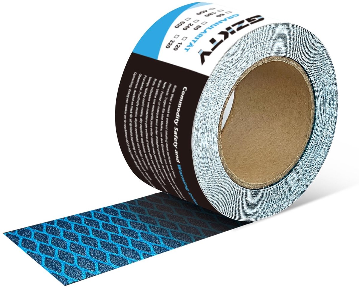 Dailygoods- Schuurpapier Zelfklevend - Rol 70 mm x 7,8 m - Korrelgrootte 180 - Voor Hout/Metaal/Auto - Antiblokkering - Duurzaam - Schuurrol