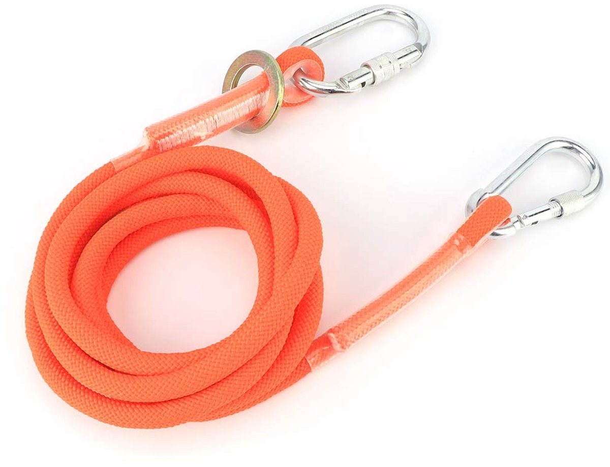 Dailygoods- Klimtouw 13 mm - Slijtvast - Veiligheidsgordel - Nylon/Staal - Multifunctioneel - Belastbaarheid 1800 kg - Duurzaam materiaal - Veiligheidstouw