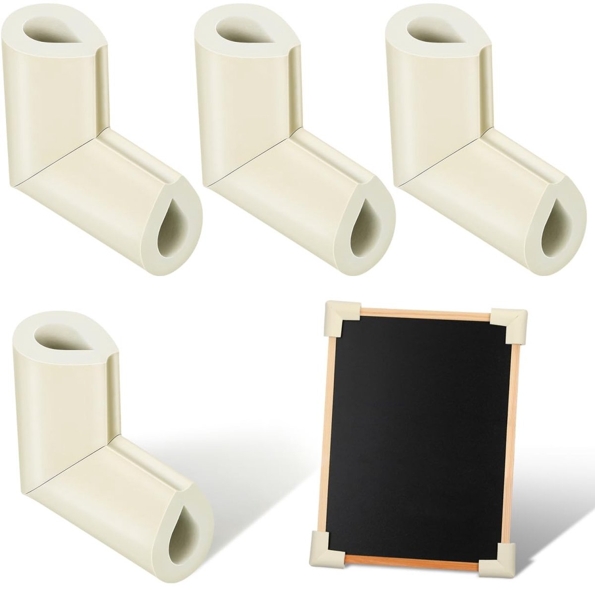 Dailygoods - 12 Stuks Witte Hoekbescherming voor Meubels