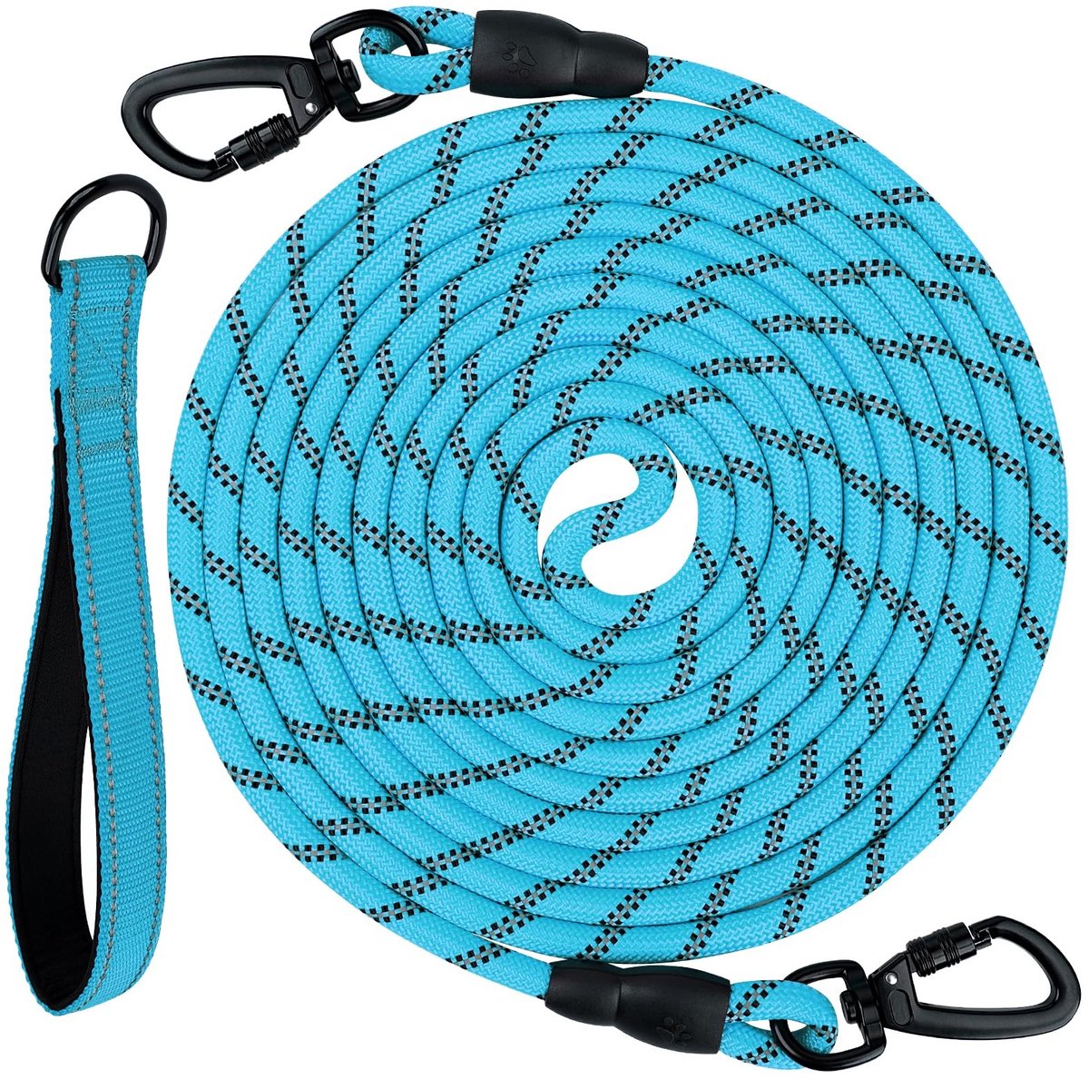 Dailygoods- Hondenriem Gewatteerde Handgreep - Trainingslijn 5 m - Sterk Nylon - Duurzaam - Slijtvast - Geschikt voor Grote Honden