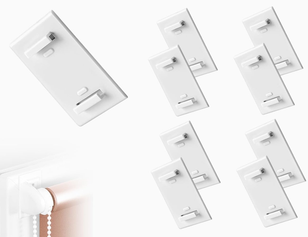 Dailygoods- Zelfklevende Houders 8 Stuks - Rolhouders voor Klemmfix Rolgordijn - Bevestiging zonder Boren - Duurzaam - Betrouwbare Hechting - Hoogwaardige Materialen - Rolgordijnhouder