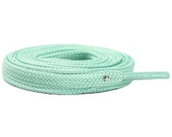 Dailygoods - Duories 2 paar 1 cm breed dubbel verdikte platte holle veters, sneaker veters, vervangende veters voor gymschoenen, hardloopschoenen, sportschoenen, zeildoekschoenen, voetbalschoenen, lichtgroen, 120 cm
