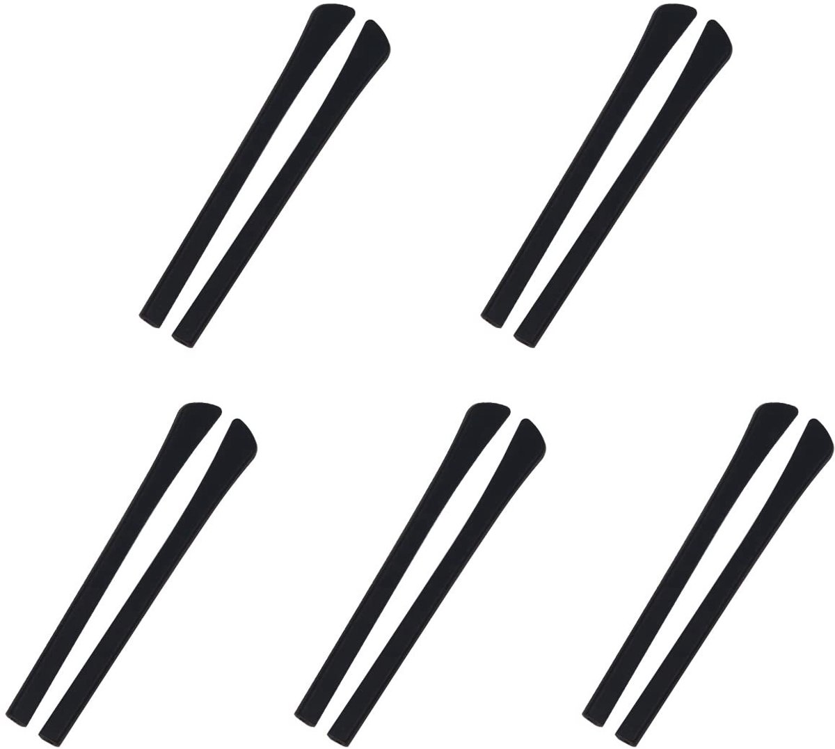 Dailygoods- Siliconen Eindkappen 5 Paar - Antislip - Zacht en Comfortabel - Geschikt voor Brilpoten 1-1,5 mm - Hoogwaardige Siliconen - Geen Schade aan het Oor - Brilbeschermers