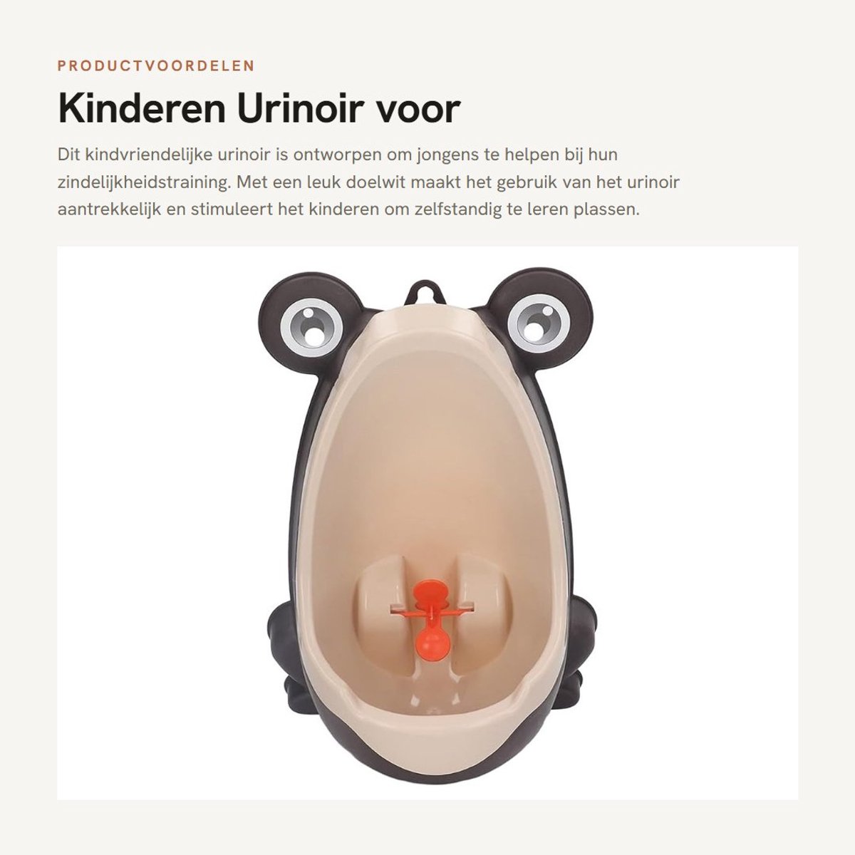 Dailygoods- Urinoir Kinderen - Zindelijkheidstraining - Wandmontage - Kunststof - Met Zuignap - Leuk Doelwit - Kinderen Toilet