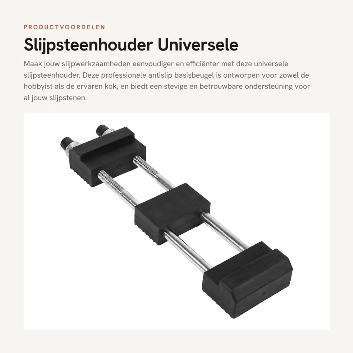 Dailygoods- Slijpsteenhouder Verstelbaar - Antislip Basisbeugel - Professionele Bevestigingsbeugel - Keukenaccessoires - Hoogwaardig Verchroomd IJzer - Stevig en Stabiel - Slijpsteen