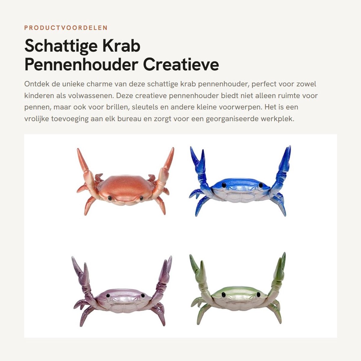 Dailygoods- Pennenhouder Creatief Ontwerp - 4-delige Set - Kantooraccessoire - Opbergrek - Speelgoed/Ornament - Kunststof 5x3x3,5 cm - Bureauaccessoire