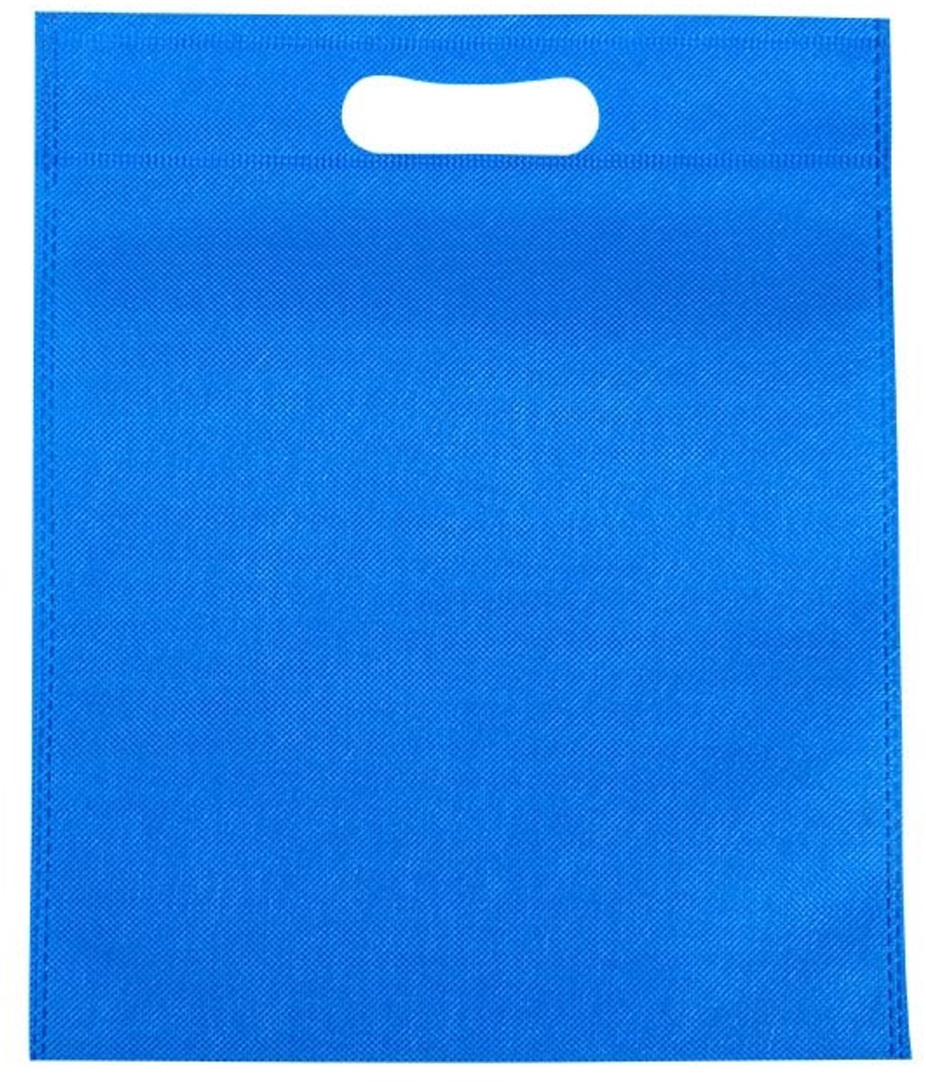 Dailygoods- Draagtas Herbruikbaar - 50 Stuks - Niet-geweven - Goodie Tas - Geschenkzakken - Kleurrijke Handvatten - Bulk voor Bruiloft - Geschenkzak
