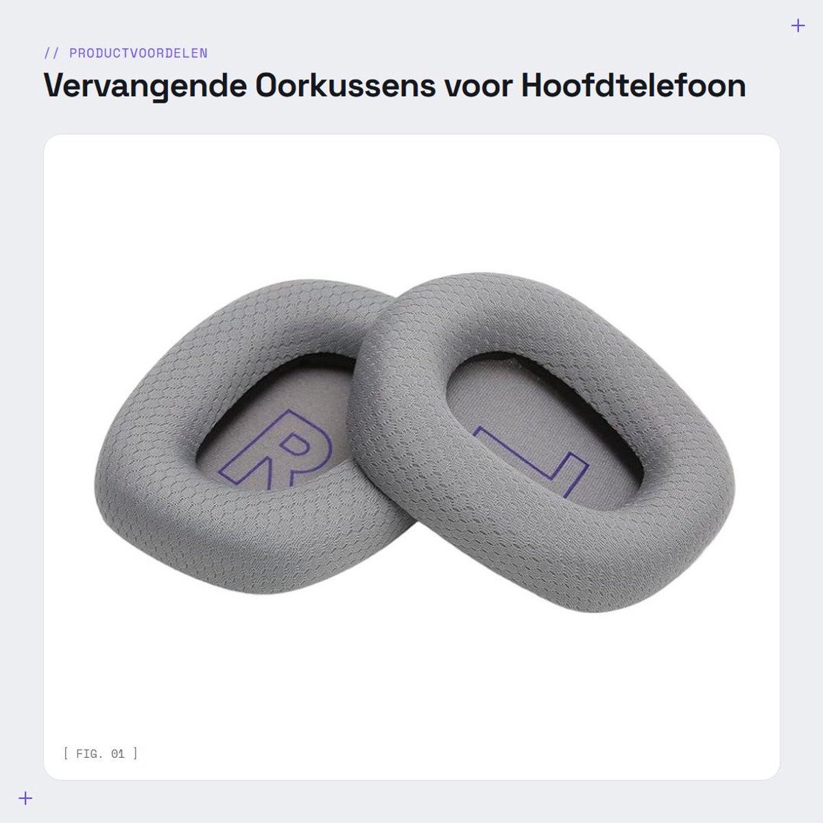 Dailygoods- Oorkussens Vervangend voor G733 - Ademend Gaas - Comfortabele Spons - Duurzaam - Hoge Elasticiteit - 2 Stuks - Headsetkussens