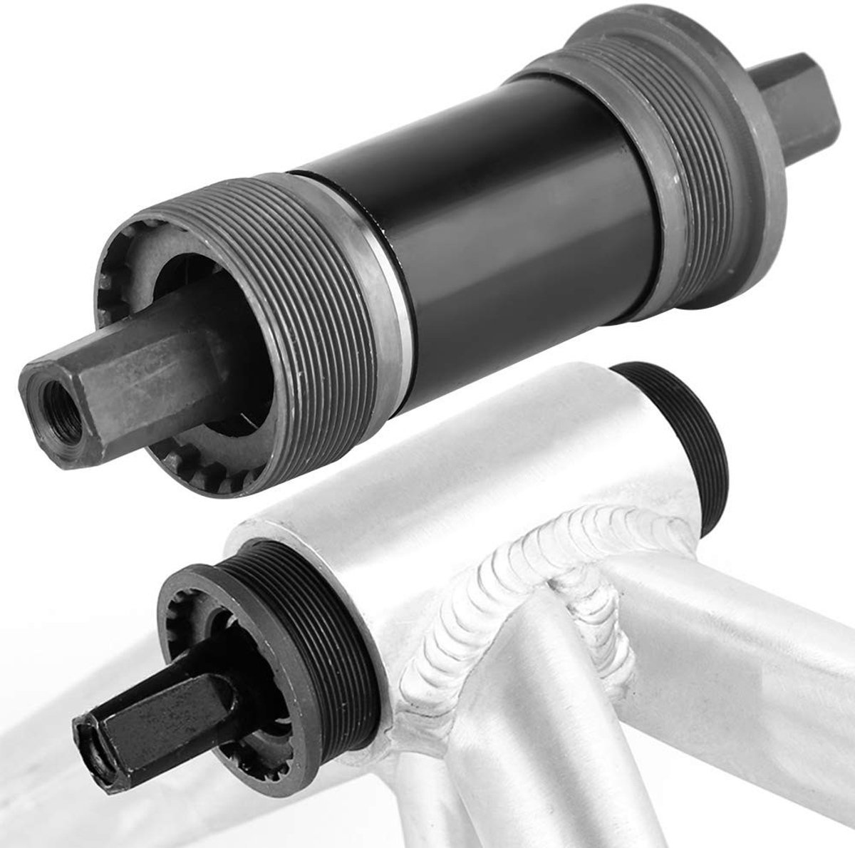 Dailygoods- Trapass Cartridge 68x127.5mm - Geïntegreerd Systeem - Waterdicht - Stoflager - Lichtgewicht - Bescherming Fietsframe - Fietsbottom Bracket