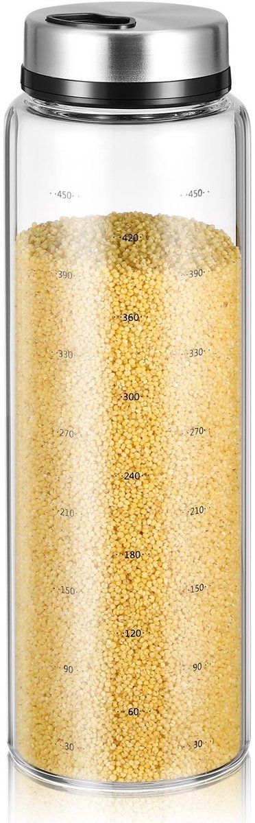 Dailygoods- Peper Shaker 500ml - Glazen Kruidencontainer - Draaibare Kruidenshaker - Olie/Azijndispenser - Morsvrije Uitloop - Elegant Design - Kruidenfles