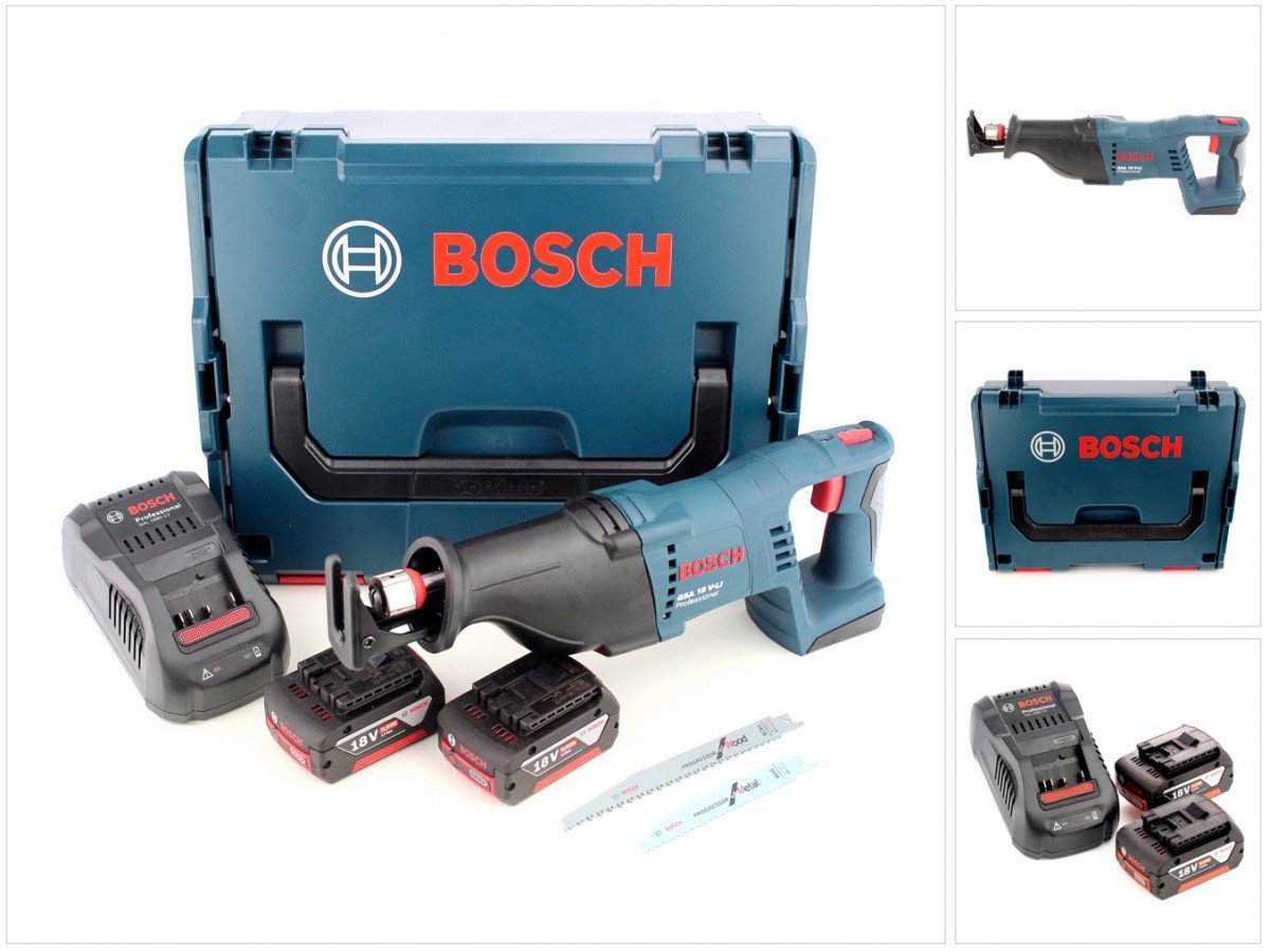 Bosch GSA 18 V-LI Professional 18 V accu reciprozaag + L-Boxx + 2x accu 5.0Ah + 1x oplader