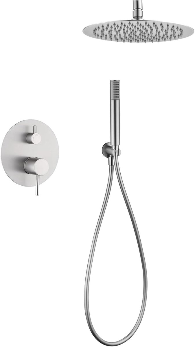 Inbouw Doucheset - Regendouche Set - Badkamer Vernieuwen - Krasbestendig Messing - 25cm Di