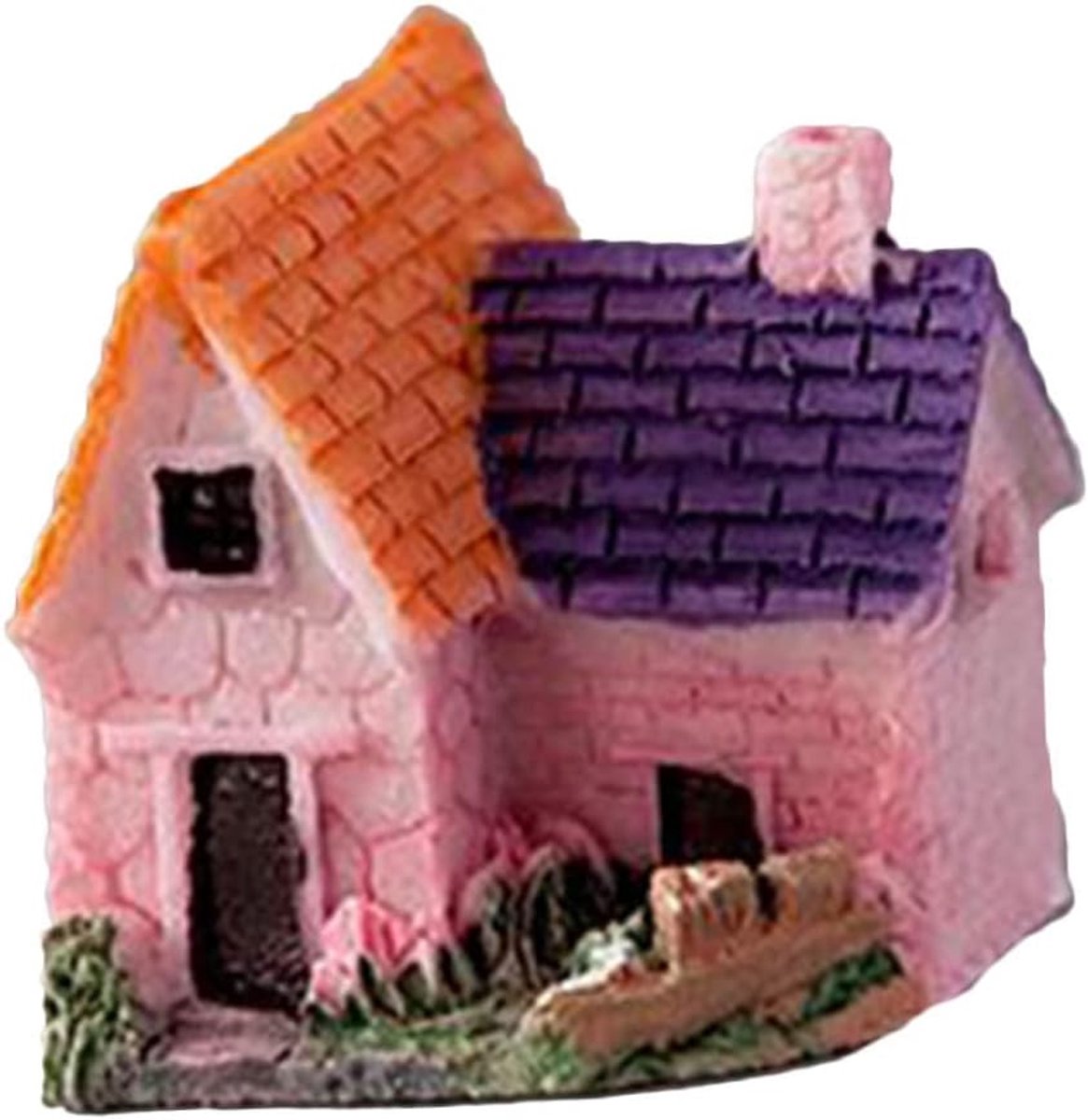 Sprookjestuin Ornament - Miniatuur Huisje - Tuin Decoratie - Handgemaakt Kunsthars - 3x2.5x2.5cm - Afbeelding