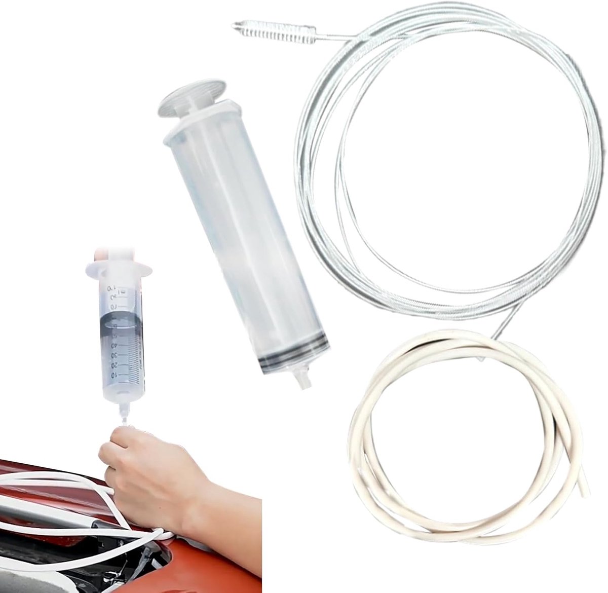 Flexibele Slangreiniger - Buisontstopper - Afvoer Ontstoppen - Diepe Reiniging - 6 Meter - Grijs