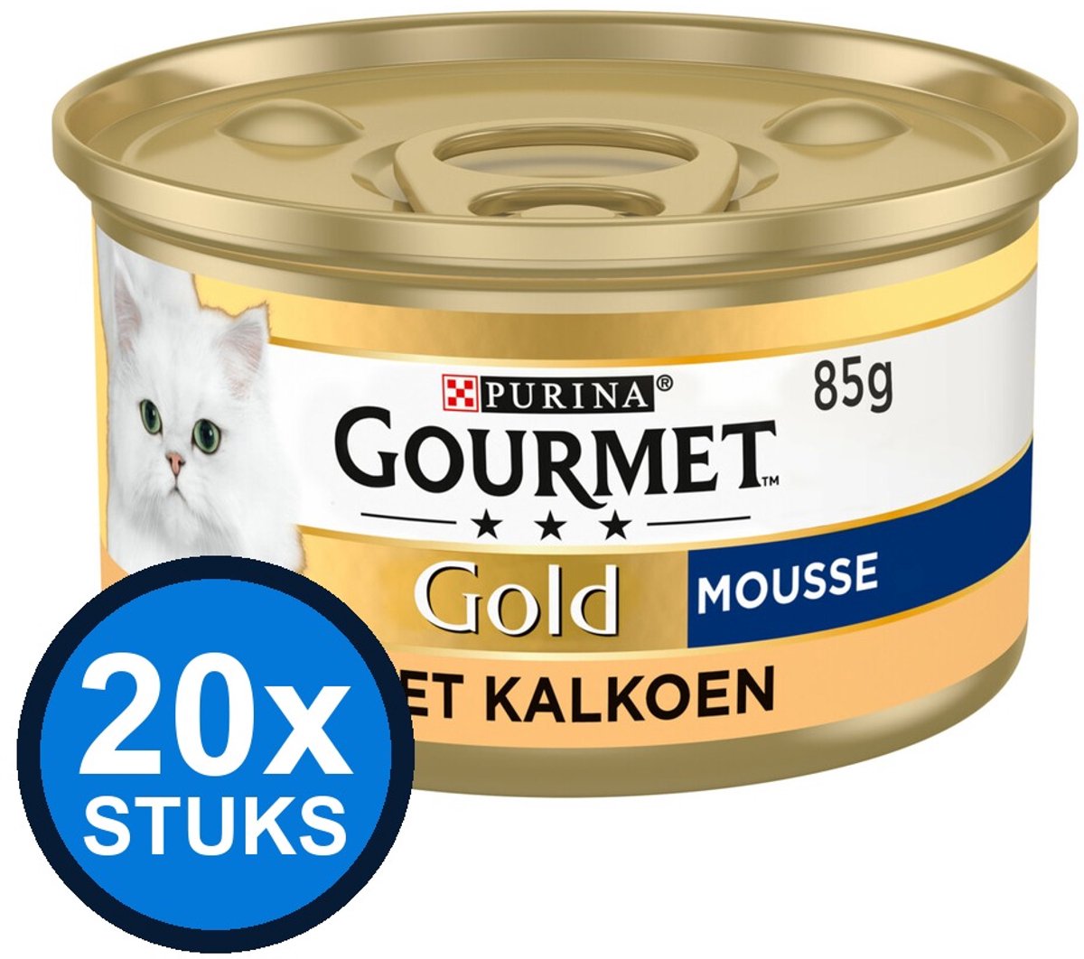 Gourmet Gourmet - Gold Mousse Kalkoen - Kattenvoer Natvoer - 85g