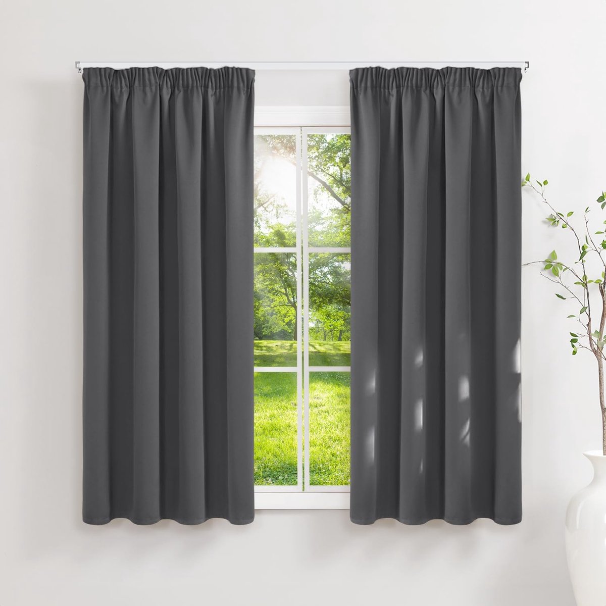 Dailygoods- Verduisteringsgordijnen set van 2 - 160 x 140 cm - Oeko-Tex gecertificeerd - Blokkeert 85%-99% licht - Thermisch en geluidsreducerend - Duurzaam en kreukvrij - Raamgordijnen