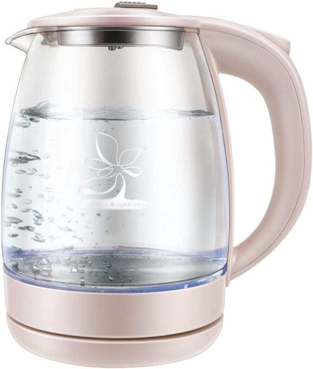 Waterkoker Glas Theepot Elektrisch Snel Water Koken Automatische Uitschakeling 1.8 Liter Roze