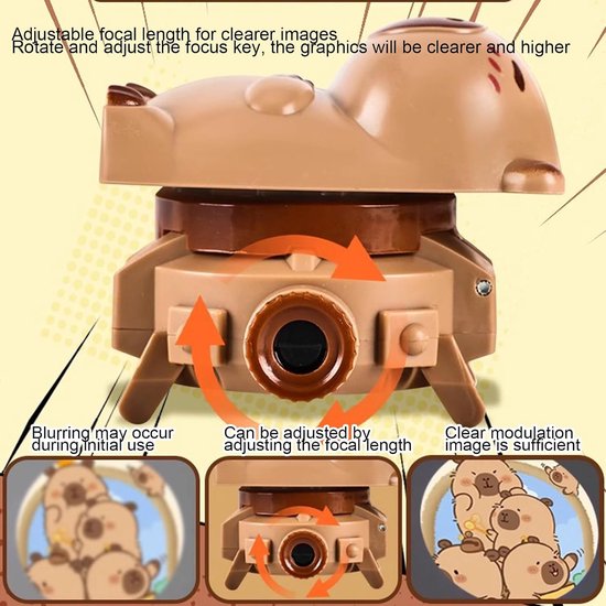Projectieklok Kinderen - Dierenhorloge Educatief - Leren Klokkijken - 24 Patronen Projectie - 25 cm Lengte - Multicolor — afbeelding 3