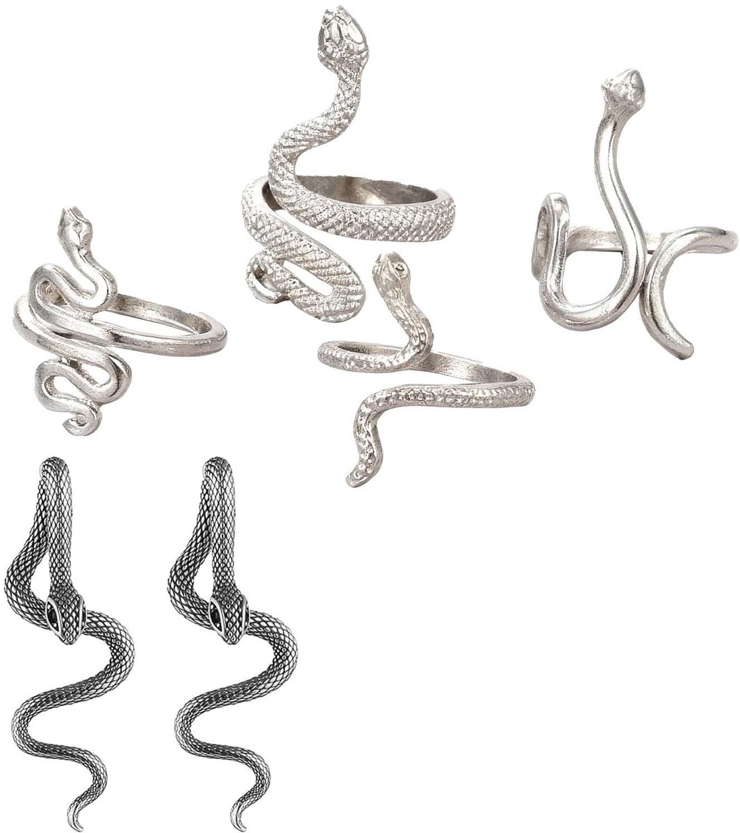 Dailygoods- Slangensieraden - Titanium - Gothic/Punk Design