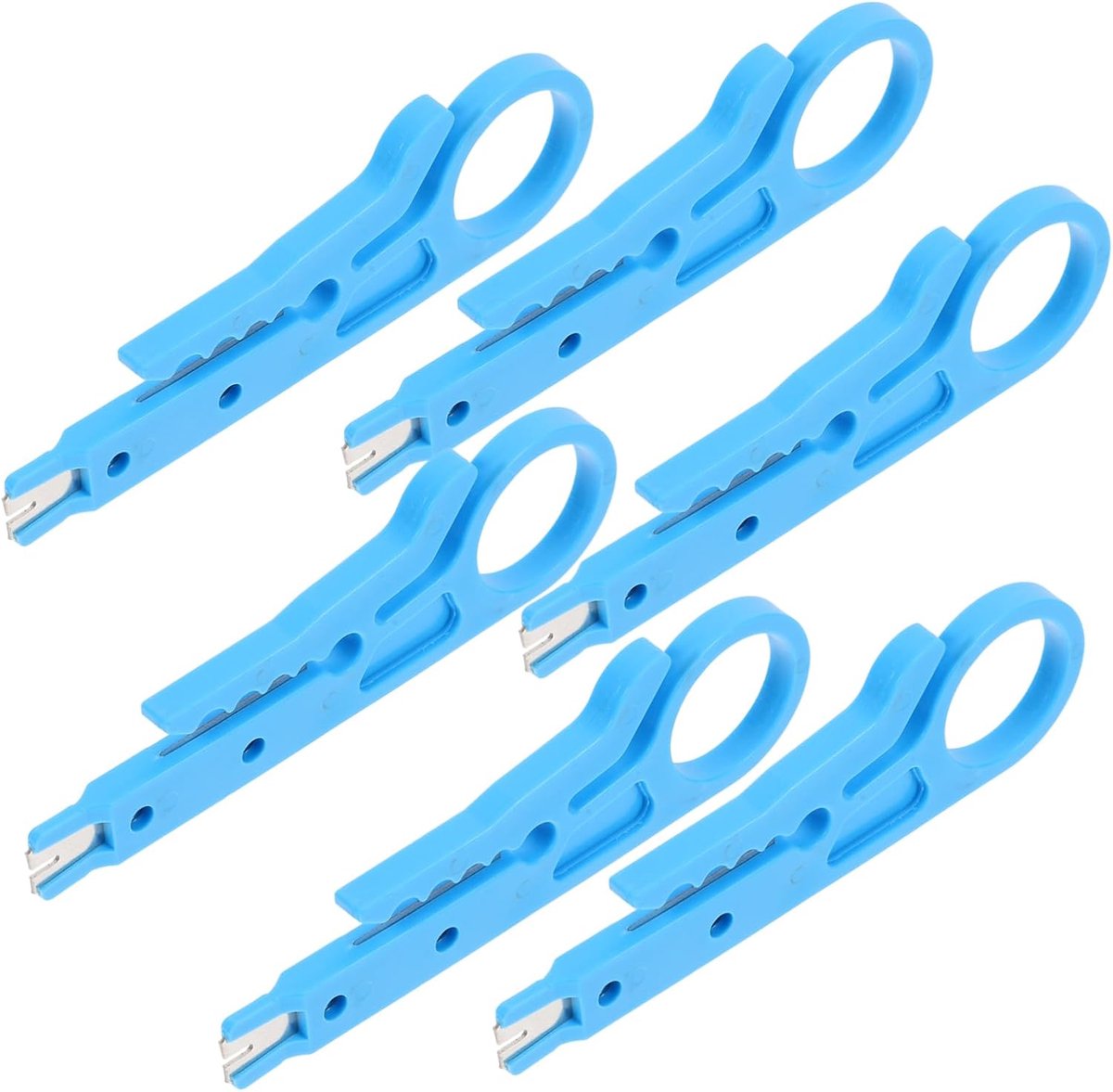 Mini Draadstripper - Kabel Stripper - Netwerkkabels Strippen - Gebruiksvriendelijk Gereedschap - 10 Stuks - Blauw