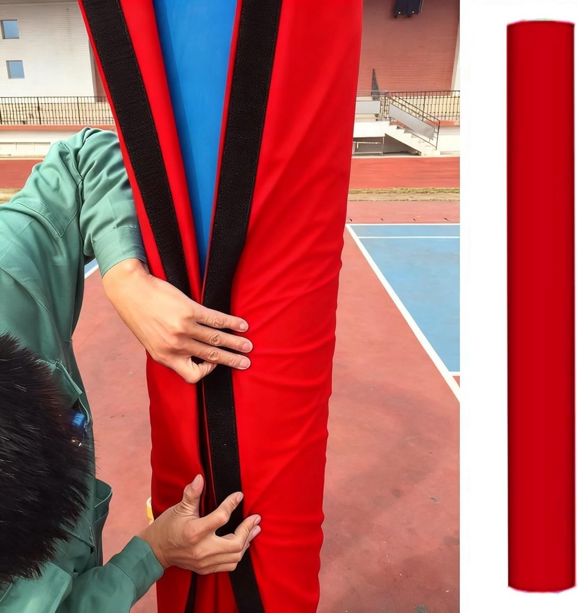 Paal Beschermhoes - Kolom Kussen - Veilige Sport - Aanpasbare Pasvorm - 2-12 Inch Diameter - Zwart
